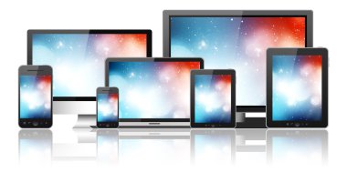 çeşitli elektronik aygıtlar
