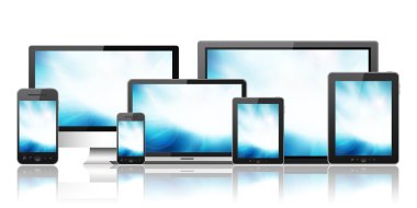 çeşitli elektronik aygıtlar