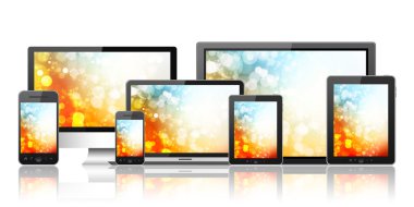 tablet pc, cep telefonu, dizüstü bilgisayar ve bilgisayar