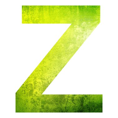 Beyaz arka plan üzerinde izole grunge mektup