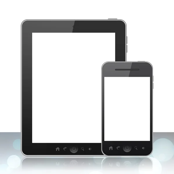 Tablet pc e telefone celular — Fotografia de Stock