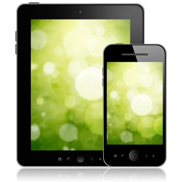 Tablet PC und Handy — Stockfoto