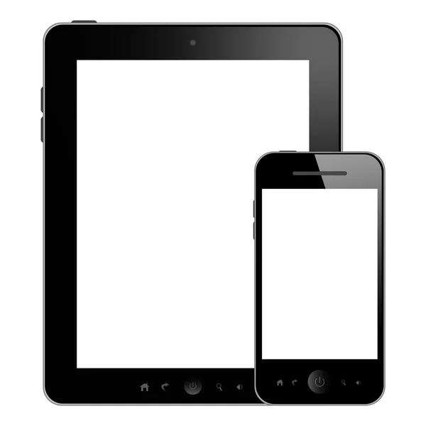 Pc tablet e telefono cellulare — Foto Stock