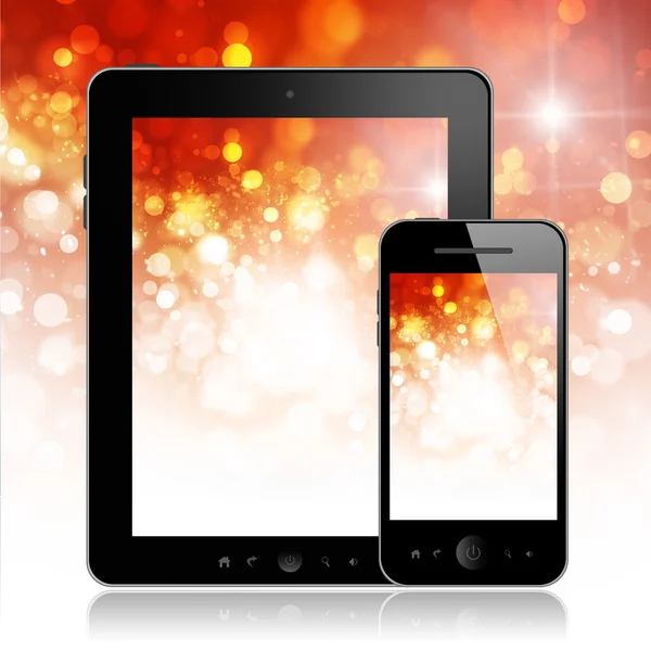 Tablet pc and mobile phone — Stock Photo, Image