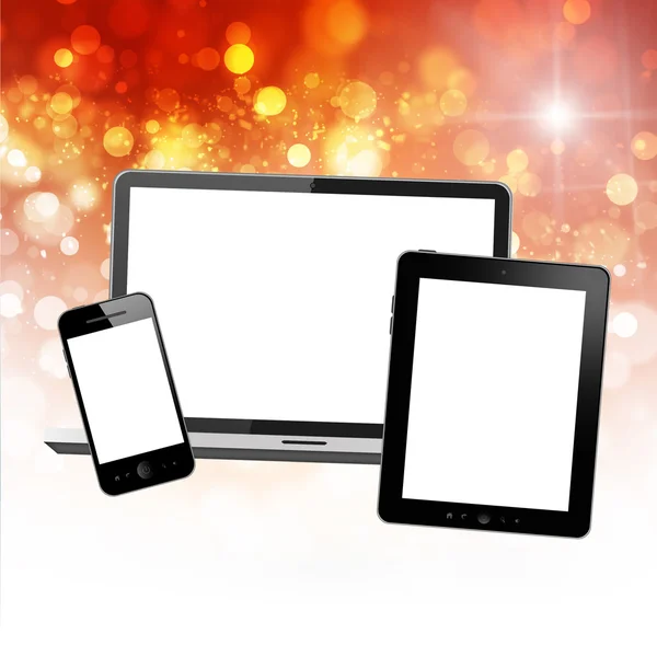 Notebook, tablet pc and mobile phone — Zdjęcie stockowe