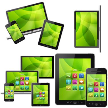 tablet pc, cep telefonu, dizüstü bilgisayar ve bilgisayar