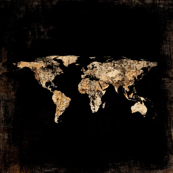 Grunge Mondo mappa sfondo — Foto Stock