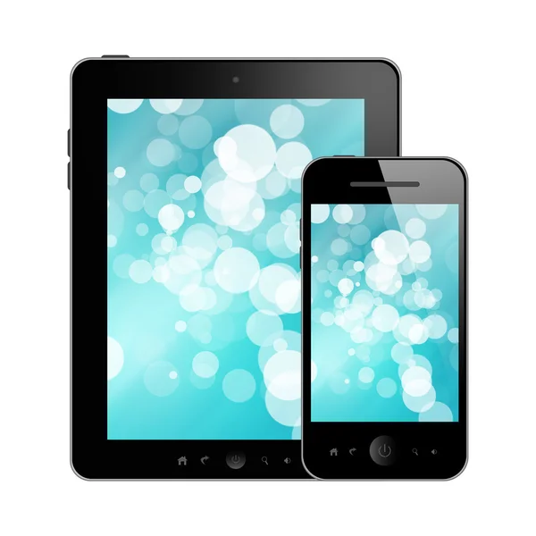 Tablet PC und Handy — Stockfoto