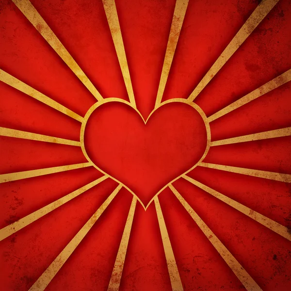 Grunge fondo corazón rojo — Foto de Stock