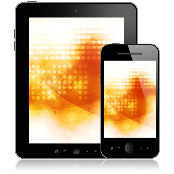 Tablet pc and mobile phone — Stock Photo, Image