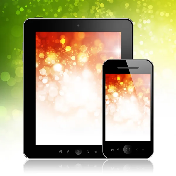 Tablet a mobilní telefon — Stock fotografie