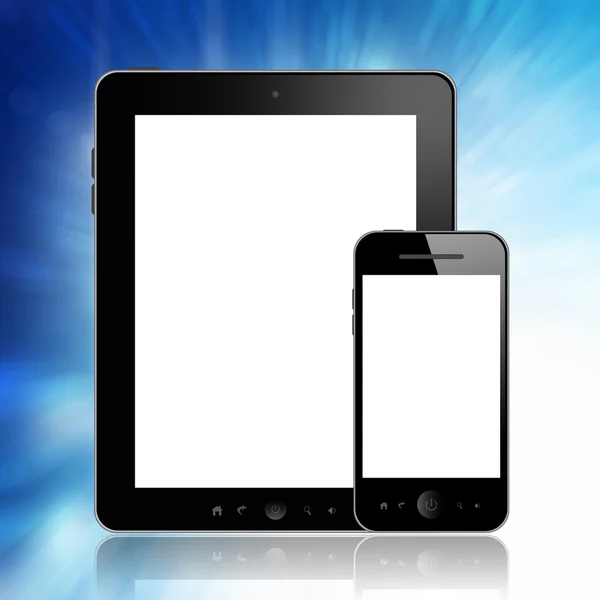 Pc tablet e telefono cellulare — Foto Stock