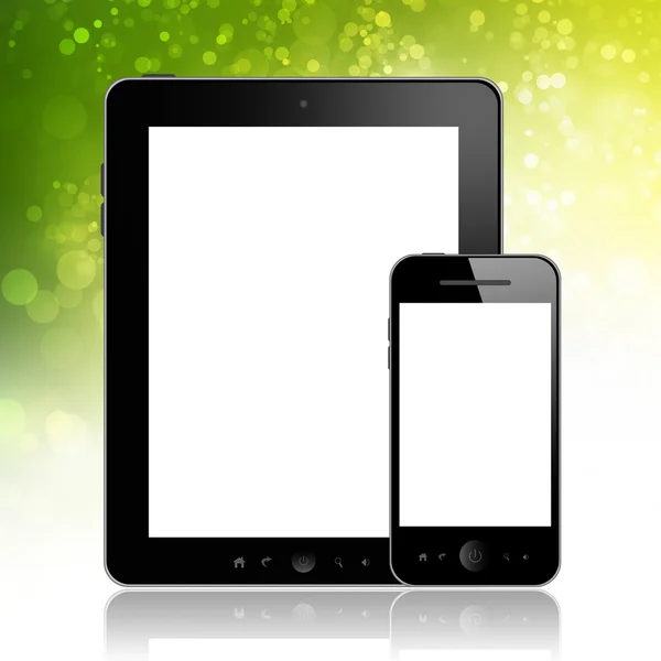 Tablet en mobiele telefoon — Stockfoto