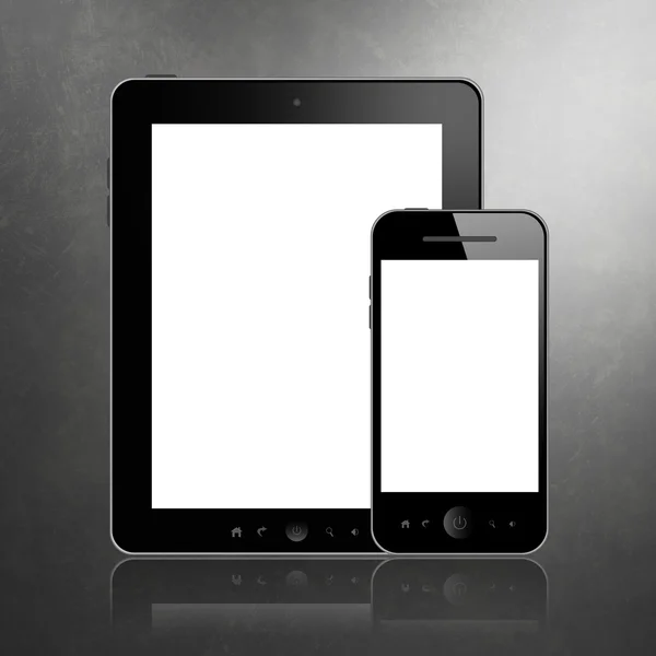 Tablet PC und Handy — Stockfoto