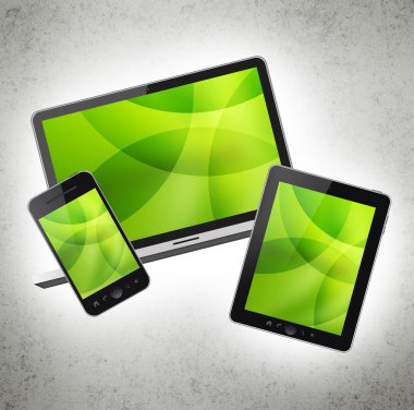 tablet pc, cep telefonu, notebook