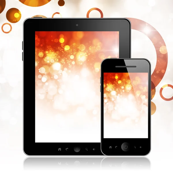 Tablet pc and mobile phone — Stock Photo, Image