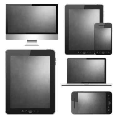 Notebook, tablet pc, teléfono móvil y ordenador