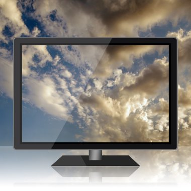 HD tv ekranında