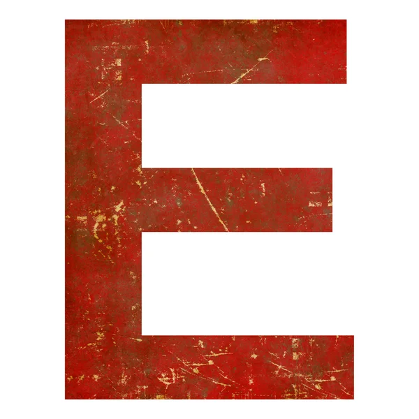 Guma czerwona litera e — Zdjęcie stockowe