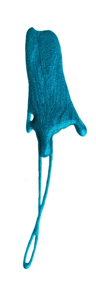 Голубой лак для ногтей — стоковое фото