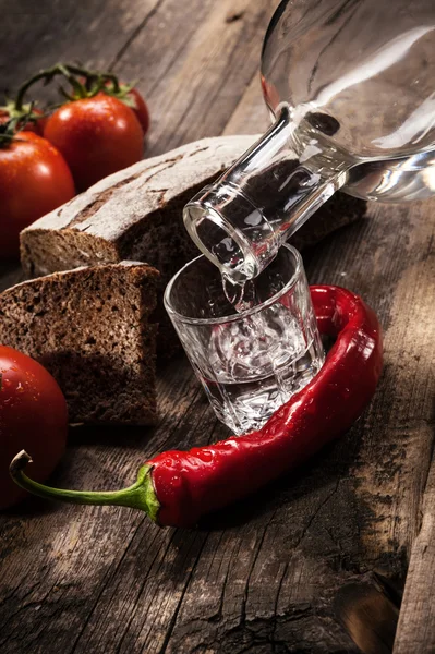 Vintage vodka still life — Stock Photo, Image