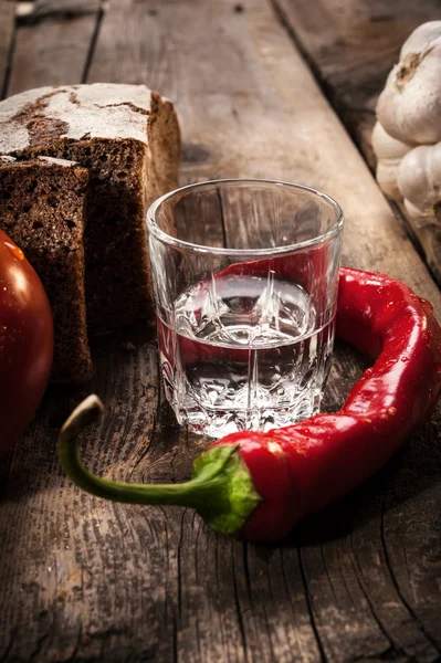 Vintage vodka still life — Stock Photo, Image