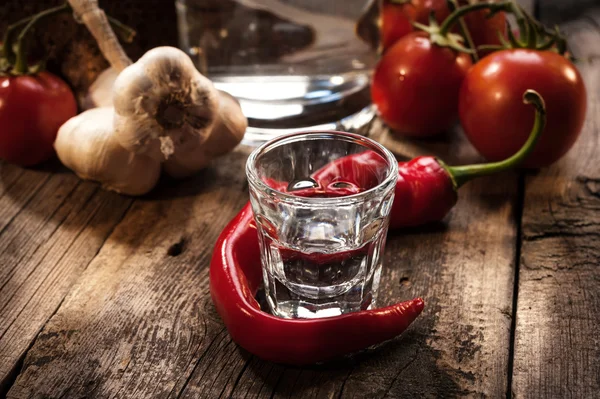 Vintage vodka still life — Stock Photo, Image