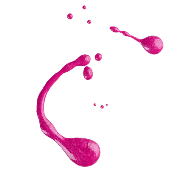 Plamami różowy lakier do paznokci — Zdjęcie stockowe