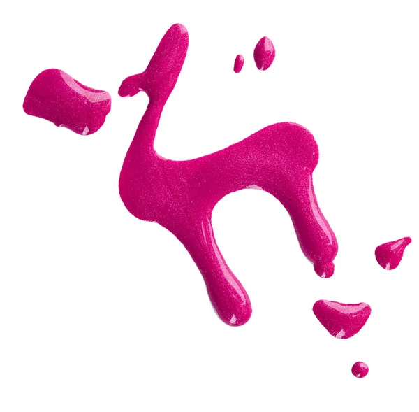 Flecken rosa Nagellack — Stockfoto