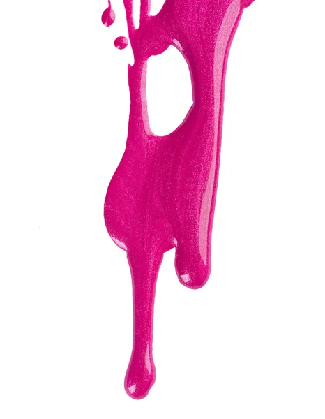 Manchas de esmalte de uñas rosa — Foto de Stock