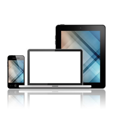 dizüstü bilgisayar, tablet pc ve cep telefonu