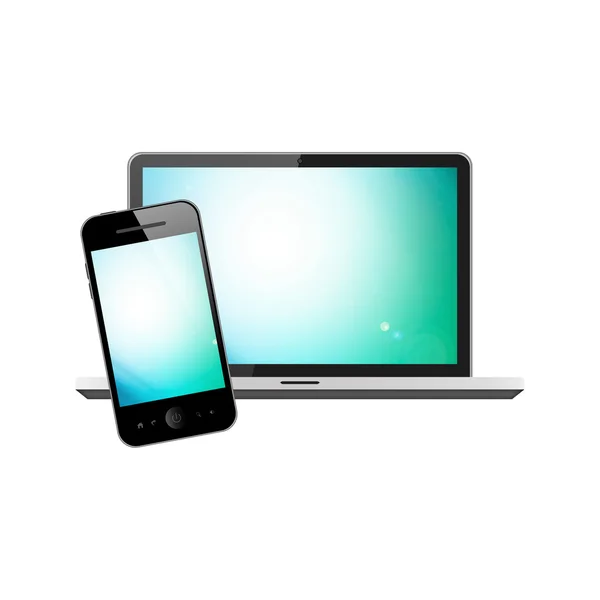 Cellulare e laptop — Foto Stock