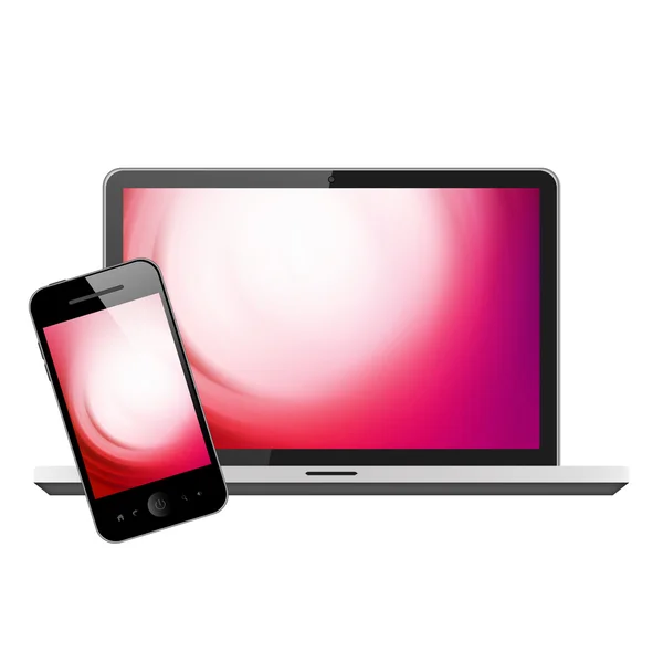 Cellulare e laptop — Foto Stock