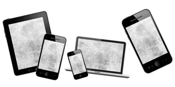 Tablet pc, telefono cellulare, laptop — Foto Stock