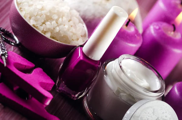 Purple spa still life — Stock Photo, Image