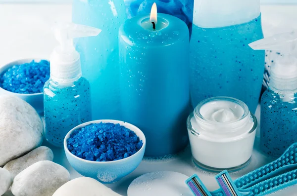 Blue spa still life — Stock Photo, Image