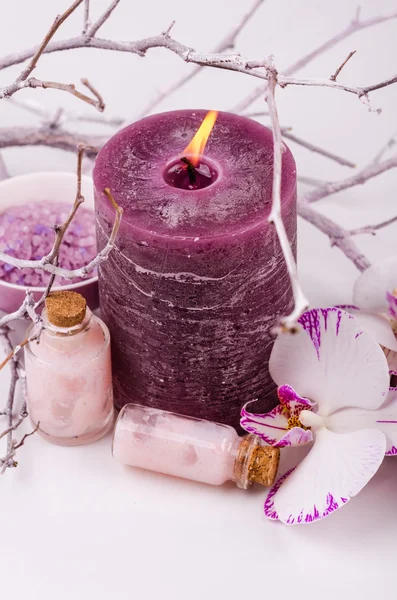 Spa and candle — Stock Photo, Image