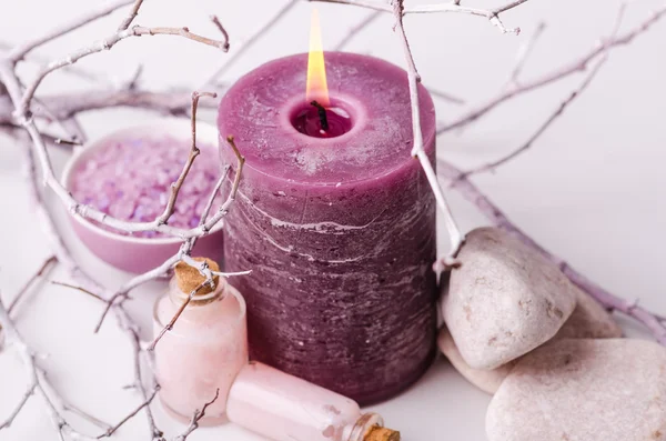 Spa and candle — Stock Photo, Image