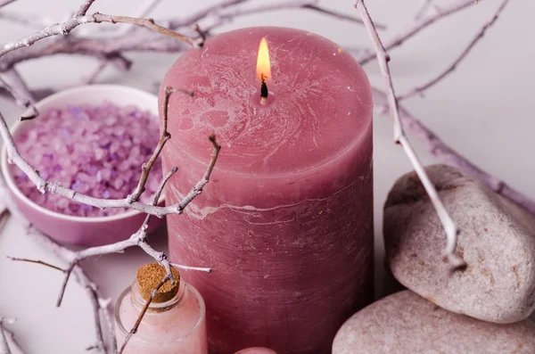 Spa and candle — Stock Photo, Image