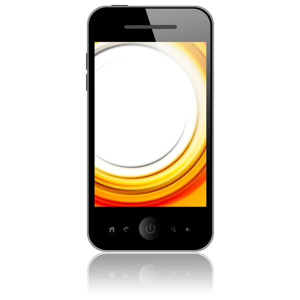 Mobile phone with colored screen — Stock Photo, Image