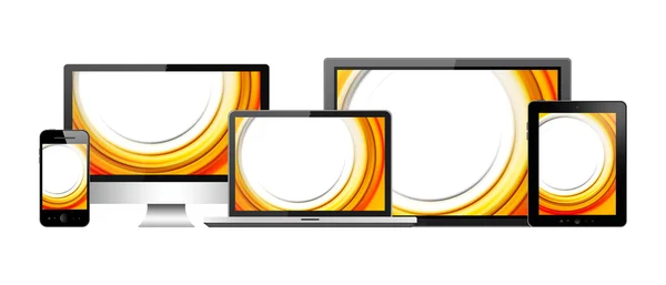 Bärbara datorer, TabletPC, mobiltelefon och dator — Stockfoto