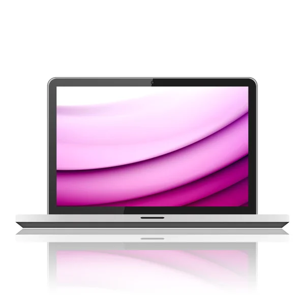 Laptop met gekleurde scherm — Stockfoto