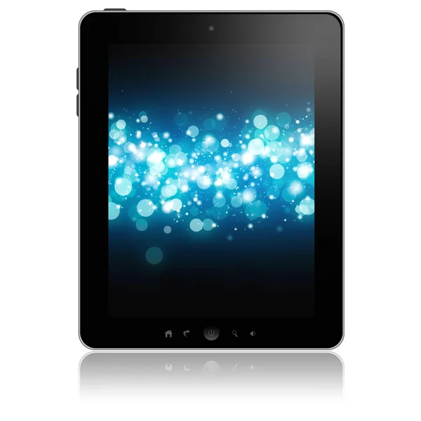 Tablet pc with abstract picture on screen — Stock Photo, Image