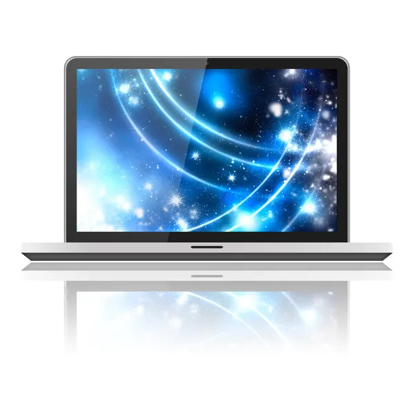 Laptop with colored screen — Stock Photo, Image