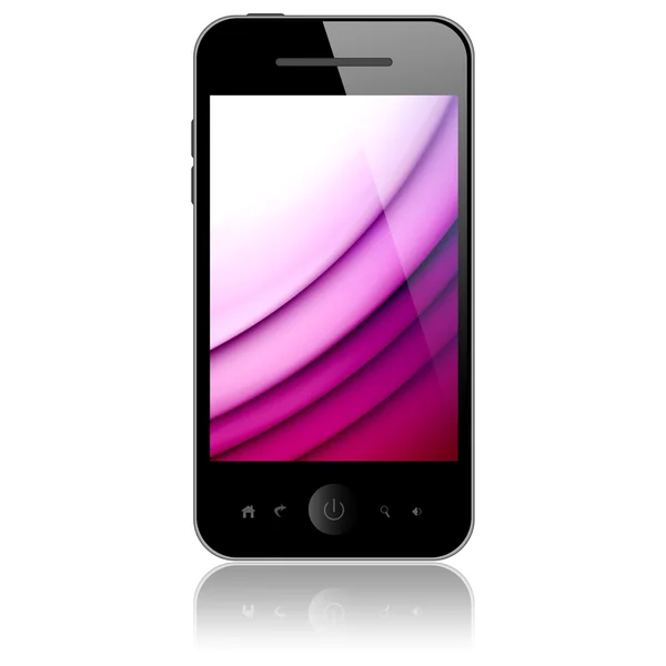 Mobile phone with colored screen — Stock Photo, Image