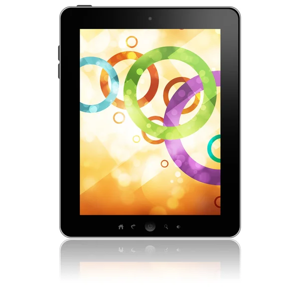 Tablet pc com imagem abstrata na tela — Fotografia de Stock