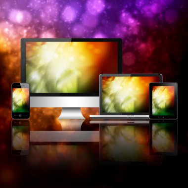 Notebook, cep telefonu, tablet pc ve bilgisayar