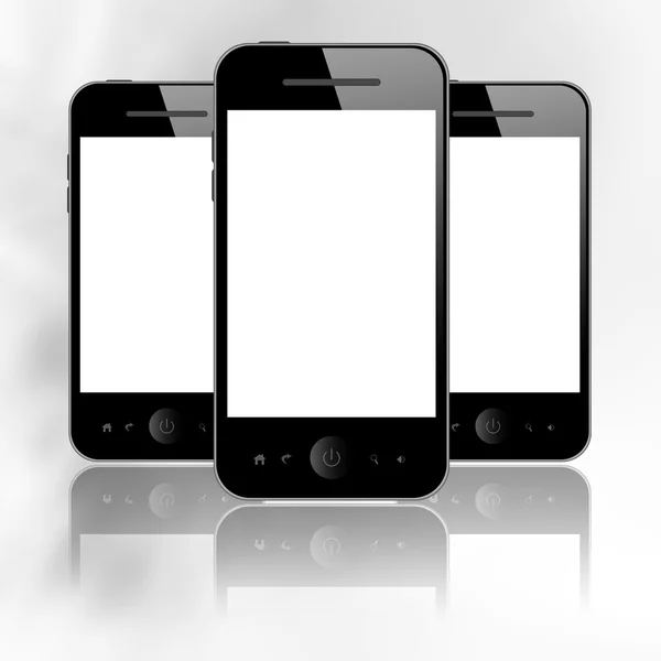 Telefoons op grijs — Stockfoto