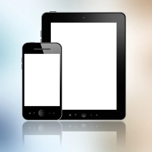 Tablet PC und Handy — Stockfoto