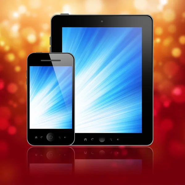 Tablet pc and mobile phone — Stock Photo, Image